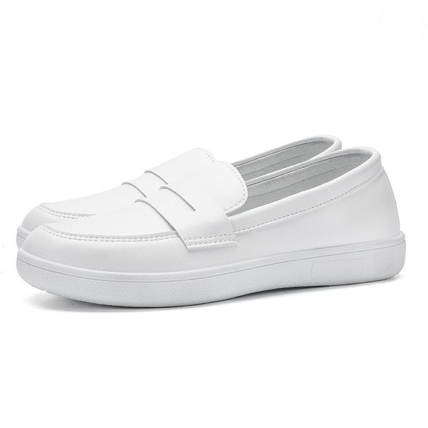 Platte verpleegster voor dames zomer vrije tijd comfortabele zachte zool kleine witte sh, antislip en ademend medisch werk_voghion.com