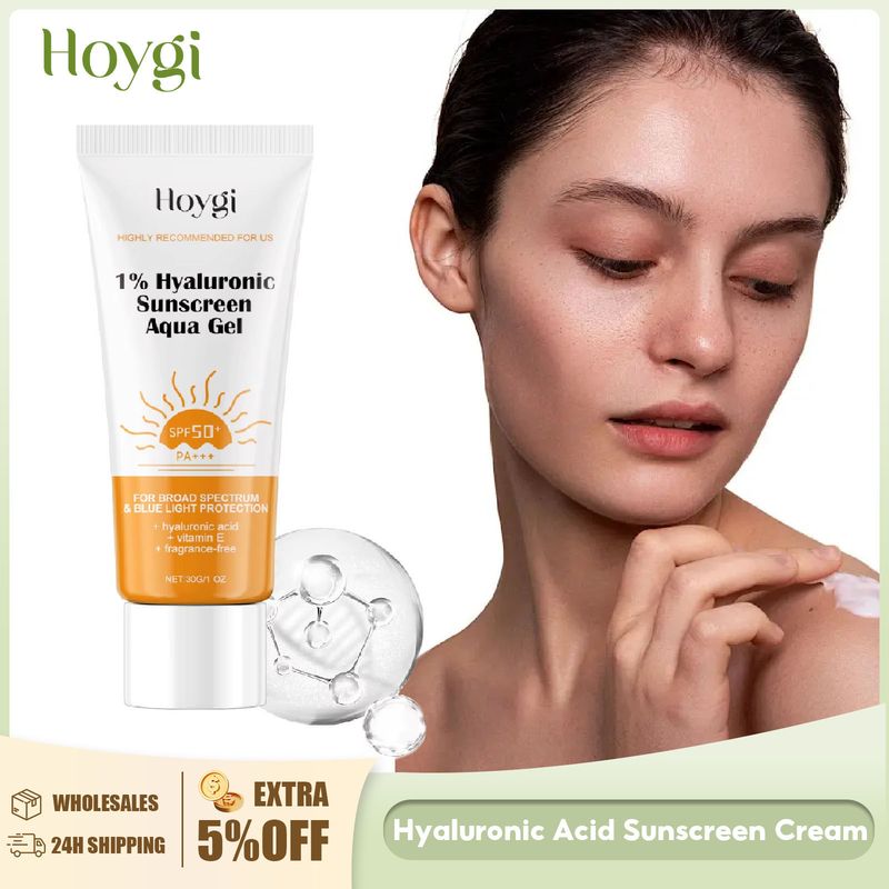 Hyaluronic Acid Sunscreen SPF50+ Anti Oxidant Lasting Moisturizing Sun Block Isolation Refreshing Waterproof Sunscreen Cream_voghion.com