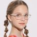New anti blue student no degree flat light children's glasses, full soft frame TR90, cross mirror 5360_voghion.com