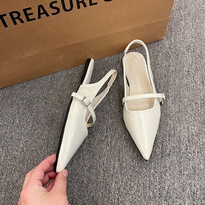 Women's Flat Hundred Sandals, 2025 Summer New Mary Jane Dress, Pointed Toe Temperament, Niche Single Comfortable And Casual Daily_voghion.com