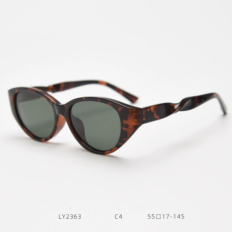 RenMou Fashion Cat Eye Stijlvolle Zwarte Montuur Gepolariseerde Vrouwelijke Fancy Ins UV-bescherming Zonnebril met Bijziendheid_voghion.com