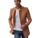 Men's Slim Fit Blazer Jacket – Lightweight Polyester Casual Coat (S-XXXL, Black/Khaki/Grey/Blue/Green)_voghion.com