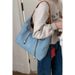 Borsa a tracolla in denim da donna 2025 Nuova borsa a tracolla nera multifunzionale di grande capacità con fiocco_voghion.com