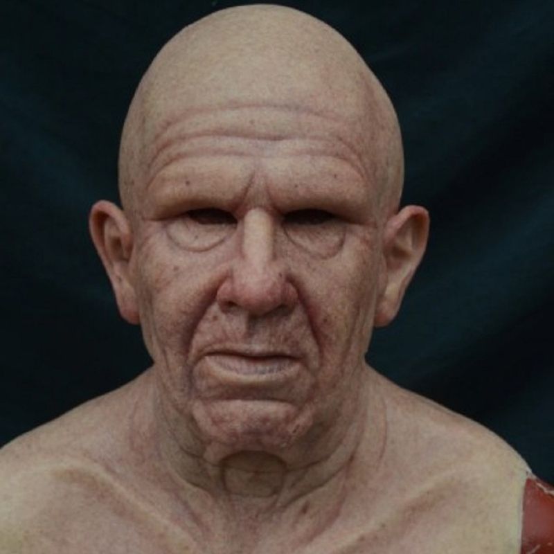 Realistic 3D Masks: Handsome Man, Hot Cross-border Elderly Masks (old Man, Old Woman, Bald Elderly Headgear) - Lifelike Cos Props, Perfect For Parties_voghion.com