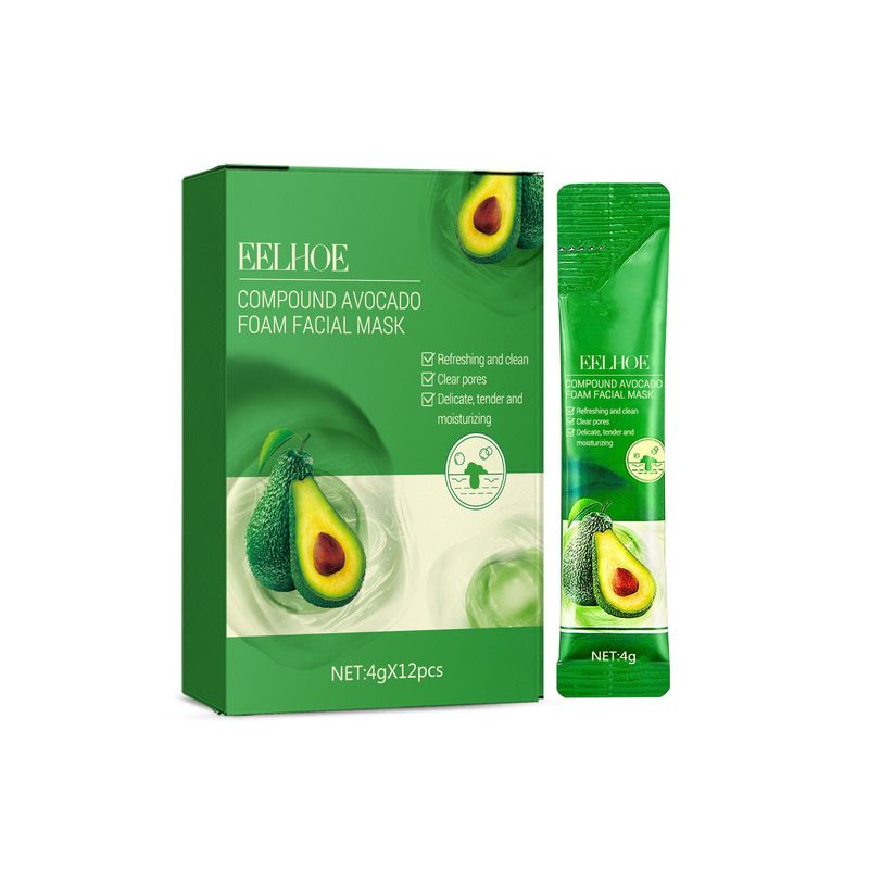 EELHOE avocado  oil control, deep cleansing, firming, pores brightening and skin rejuvenating foam facial mask_voghion.com