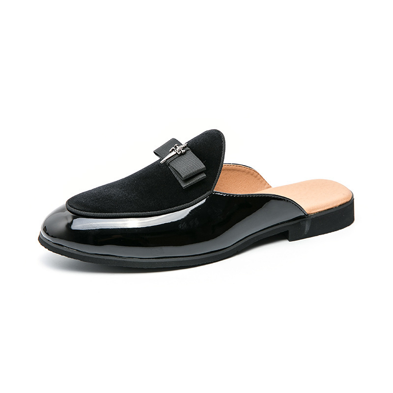 Leder-Loafer 38-47 Hausschuhe Faule Schuhe Lässige rückenfreie große Größe Sommer Halb Slip-On Herren_voghion.com