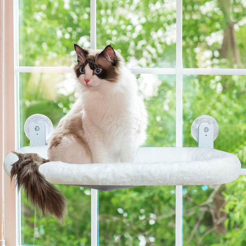 New Foldable Four Suction Cups Super Heavy Duty 20Kg Hanging Nest Cat Hammock_voghion.com