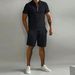 Menns Polo Casual Løse shortser med korte ermer Joggedress_voghion.com