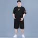 Summer Men's Classic Simple Versatile Solid Color Sports Suit Trendy Loose Comfortable Running Casual Two-Piece Set_voghion.com