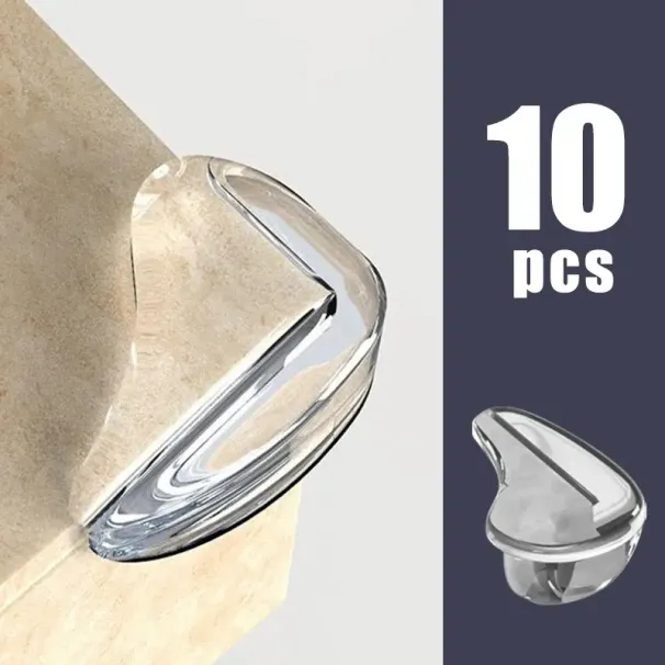 10PCS Clear Anti-collision Coffee Table Furniture Corner Protectors Soft Corner Sheathing Living Room Decor_voghion.com