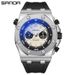 Orologio meccanico automatico da uomo con lancette luminose, cassa in acciaio inossidabile e cinturino in TPU resistente - Elegante orologio con quadrante rotondo per abbigliamento casual_voghion.com