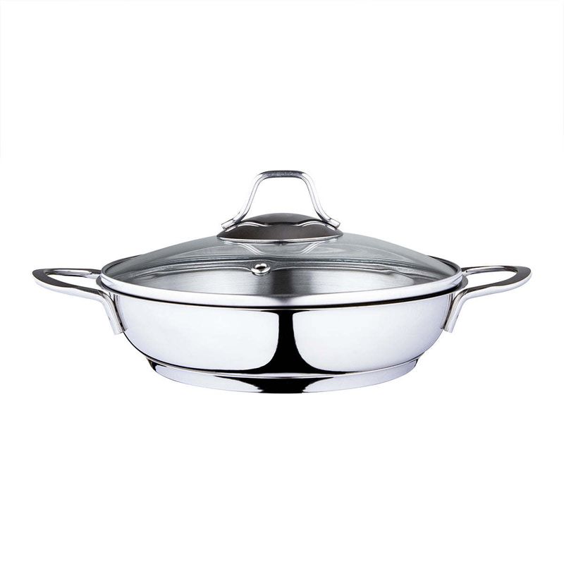 Serenk Modernist Stainless Steel Omelette Pan, 20 cm_voghion.com