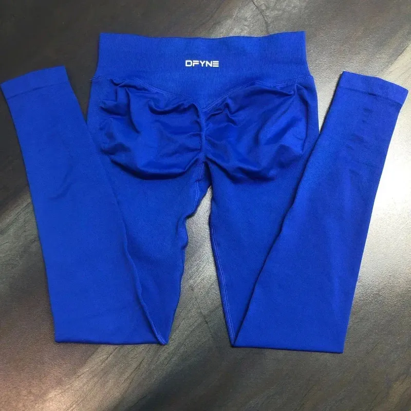 Pantalon de yoga extensible sans coutures Dfyne pour femmes, legging de levage des fesses pêche_voghion.com