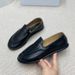 Plate Niche Row Top Layer Cowhide Comfortable Roud Toe Geuie Leather Flat Sigle Shoes Slip-O Loafers Wome's_voghion.com