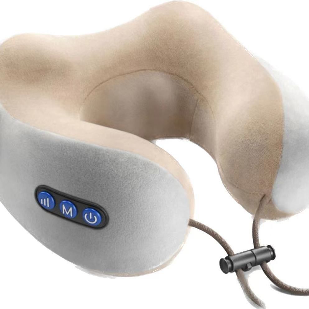 Multifunktionales Nackenmassagekissen in U-Form für Zuhause, unterwegs und im Auto_voghion.com