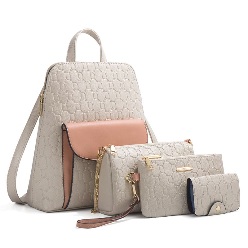 Zaino versatile in PU con tracolla staccabile - Elegante tracolla e design multifunzionale per uno stile di vita urbano (nero, beige, marrone chiaro)_voghion.com