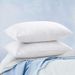Premium Goose Down Layer Pillow With Cotton Cover - 1-5cm Adjustable Height, Hypoallergenic & Breathable For Home & Hospitality_voghion.com