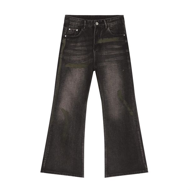 EF JEANS | 2024 New Versatile American Wax Surface Coated Blue Mop Jeans Tide_voghion.com