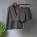 Women's Clothing Striped suit shorts suit Loose commuter suit trouser skirt two-piece suit_voghion.com