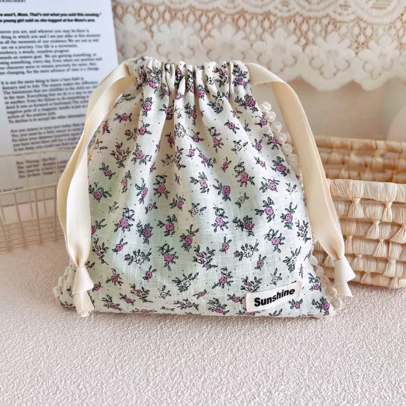 19*19CM Mommy Bag Baby Diaper Bag Printed Flower Wet Dry Nappy  Stroller Carry Pack Travel Outdoor Wet Diaper Storage Bags_voghion.com