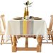 Minimalist Tablecloth – Striped Polyester Linen Blend – Non-Slip & Heat-Resistant – Rectangle Dining & Coffee Table Cover – Picnic Mat_voghion.com
