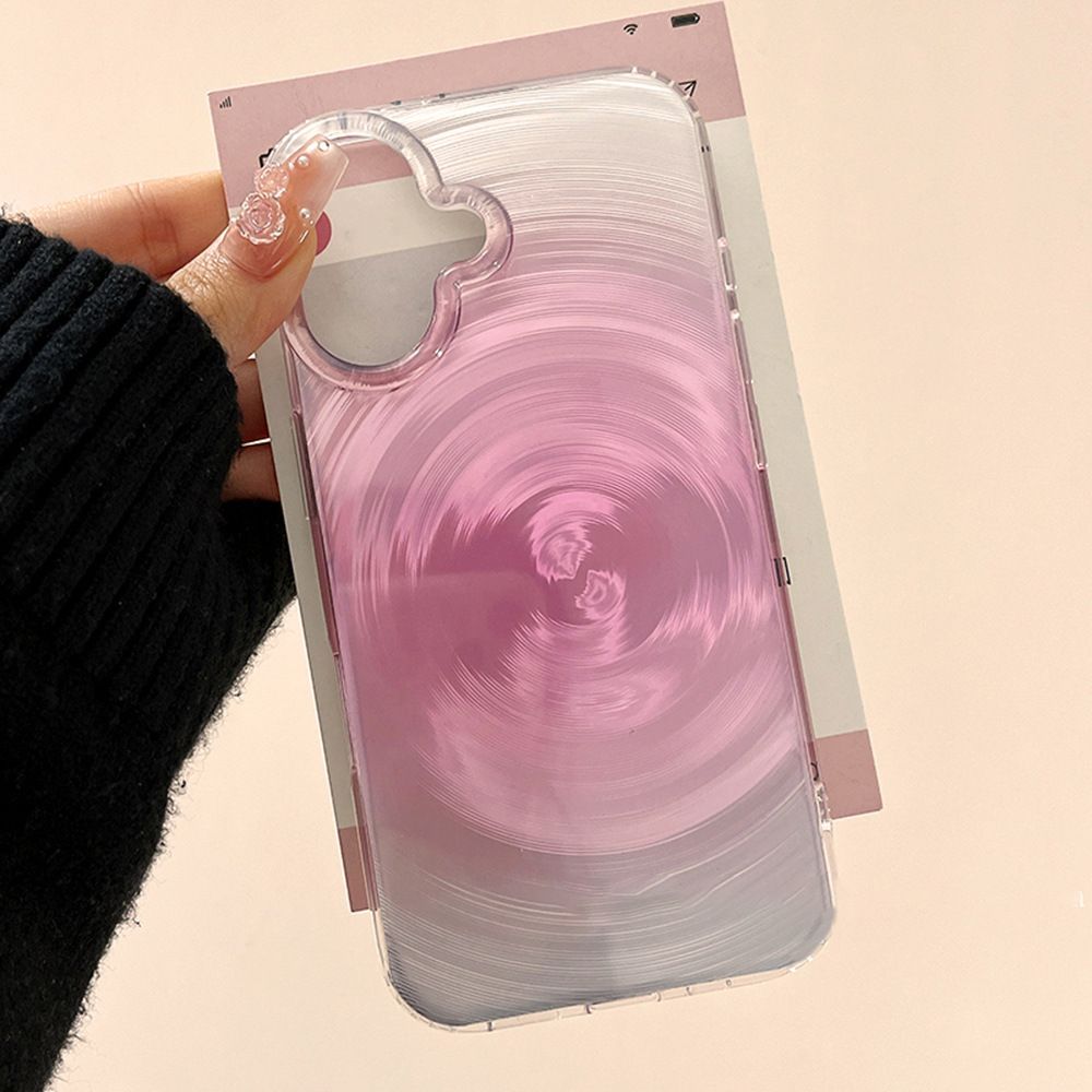 ins Wind Simple Solid Color Gradual Change For IPhone16 Vortex Mobile Phone Case 14 Epple 13/15 Advanced 14 Large Holes_voghion.com