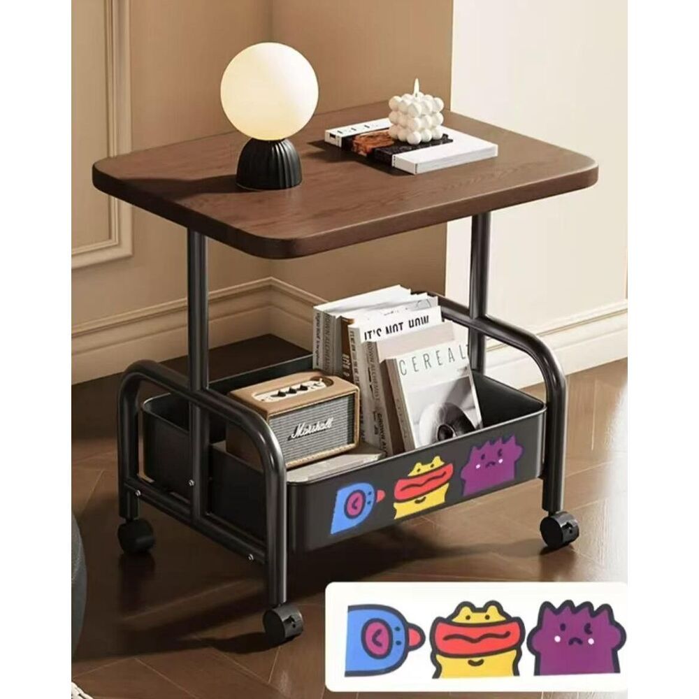 Kreatywna ruchoma szafka na kawę, nowoczesna prosta sofa, stolik do salonu, wózek do przechowywania z kółkami, mały stolik_voghion.com