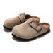 RUIZUSTOCK Autumn Winter Children's Cork Slippers Genuine Leather Boys' Beach Shoes Closed-Toe Girls' Suede Cowhide_voghion.com