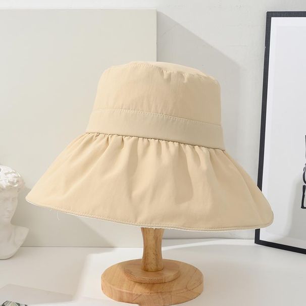 Bucket Hat 2025 Sommer-Sonnenschutz UV-Schutz Große Krempe Hut Outdoor-Reisen Mode Sonnenhut_voghion.com