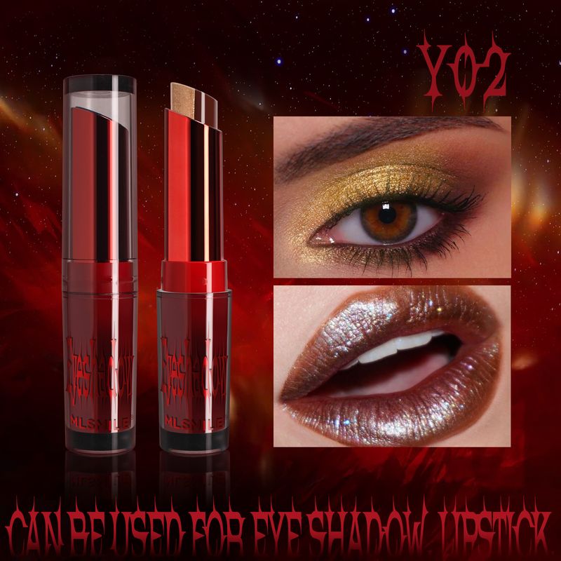 MLSMILE Gradient Two Color Eye Shadow Lip Eye Dual Purpose Waterproof Lazy Eye Shadow Stick Halloween Eye Shadow_voghion.com