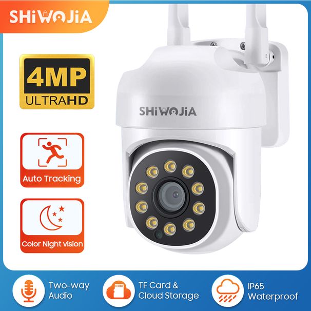 SHIWOJIA YCC365 Plus 4MP WIFI PTZ Wireless Surveillance IP Camera AI Human Detection Home Security CCTV Two-Way Video_voghion.com