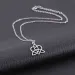 Moda Skyrim Vichingo Celtico Nodo d'Amore Ciondolo Geometrico Argento Antico Triquetra Catena Collana Amuleto Gioiello Regalo per Donne_voghion.com