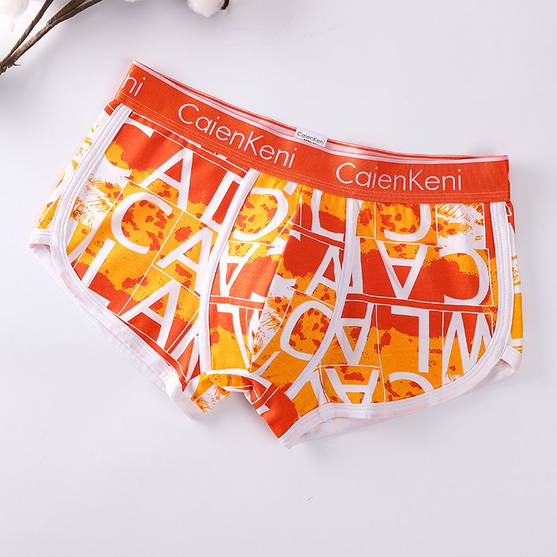 Herenboxershorts van katoen - Ademend ondergoed met gemiddelde taille voor comfort en stijl (4-pack) - Zwart/Blauw/Rood/Paars/Oranje - M/L/XL/XXL_voghion.com