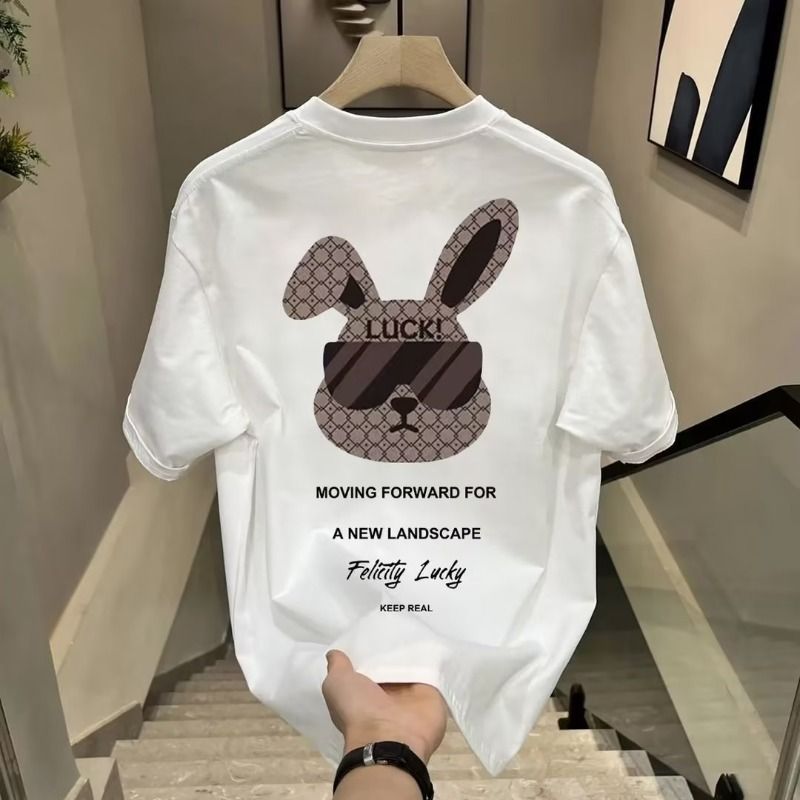 Men's Clothing Short sleeved T shirt men's design niche summer trend men's loose high end quality large size tops brand_voghion.com