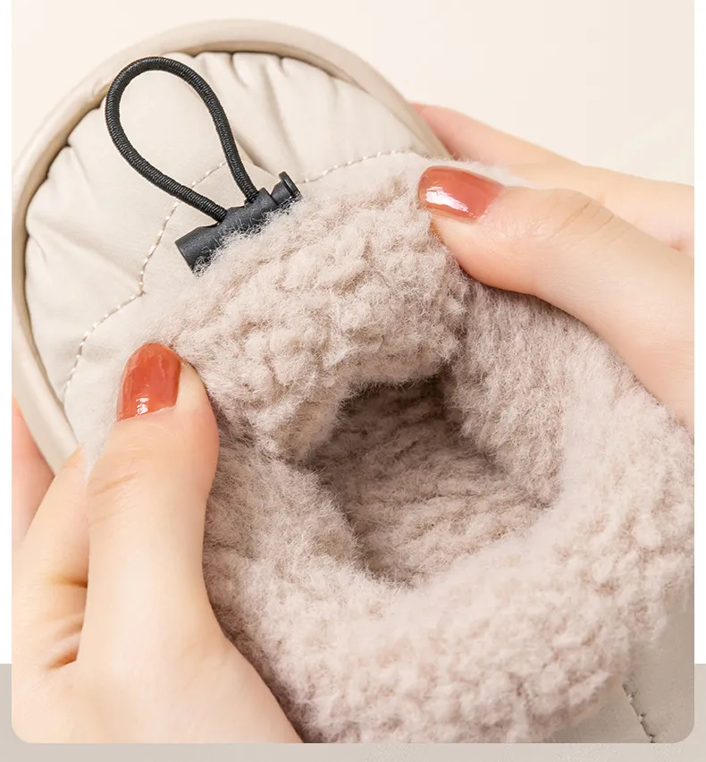 Kapcie bawełniane dla dzieci Maluch niemowlę bawełniany woreczek na buty obcas chłopiec skarb zima dzieci dziewczynki chłopcy puch materiał rodzic-dziecko kapcie_voghion.com