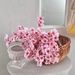 Artificial Peach Blossom Branches, Faux Cherry Floral Stems For Wedding Decor, Home Table Centerpiece, Living Room Display Luxury-style Gifts_voghion.com