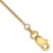 14K 10 Inch 1mm Round Open Link Cable With Lobster Clasp Anklet_voghion.com