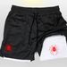 Premium Products 2025 New Dark Spider Printed Men's 2-in-1 Double Layer Shorts For Fitness, Running, Sports And Leisure_voghion.com