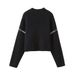 Women's Clothing 2024 Autumn Round Neck Knitted Warm Versatile Chic Color Block Sweater M6221_voghion.com
