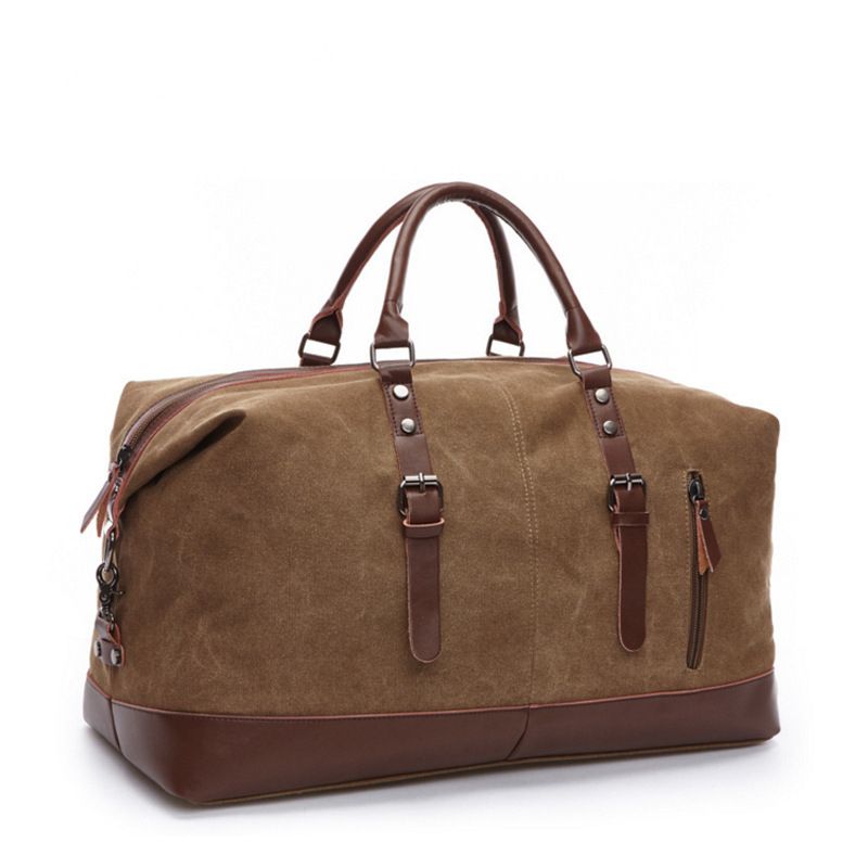 Schlichte Outdoor-Gepäcktasche mit großem Fassungsvermögen für Herren, lässige Einzel-Schulter-Reisetasche aus Canvas für Herren und Damen, Handtasche_voghion.com