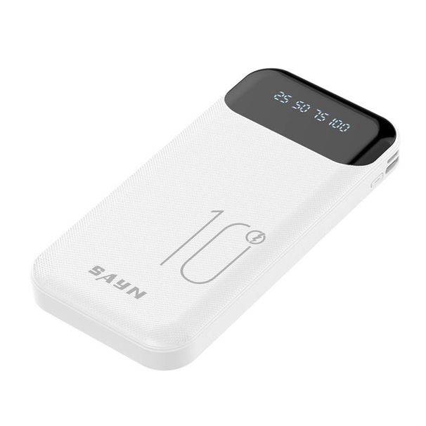 SAYN 20000mAh Power Bank With Built-in 4 Cables, Digital Display, Fast Charging, Portable Charger For IPhone, Android, And More_voghion.com