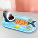 Dining Table Out-of-the-Box Artifact Creative Funny Big Mouth Shark Ceramic High-Value Dish Fish Plate Underglaze Color_voghion.com