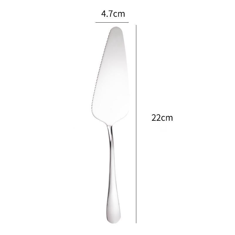 Stainless Steel 1010 Pizza Peel Cake Spatula Gold Toothed Triangle Scraper Kitchen Baking Tool_voghion.com