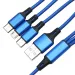 1,2 m 3 in 1 geflochtenes Nylon-Multi-USB-Schnellladekabel Micro-USB Typ C für Xiaomi Samsung Android-Telefon-Ladekabel_voghion.com