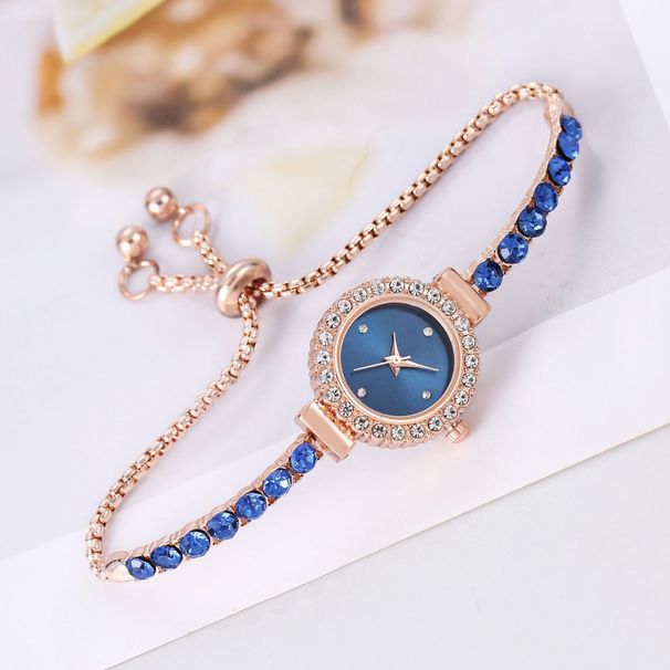 Nuovo orologio da donna con cinturino sottile in strass colorato e diamanti, orologio da polso con regolazione gratuita, orologio al quarzo da donna_voghion.com