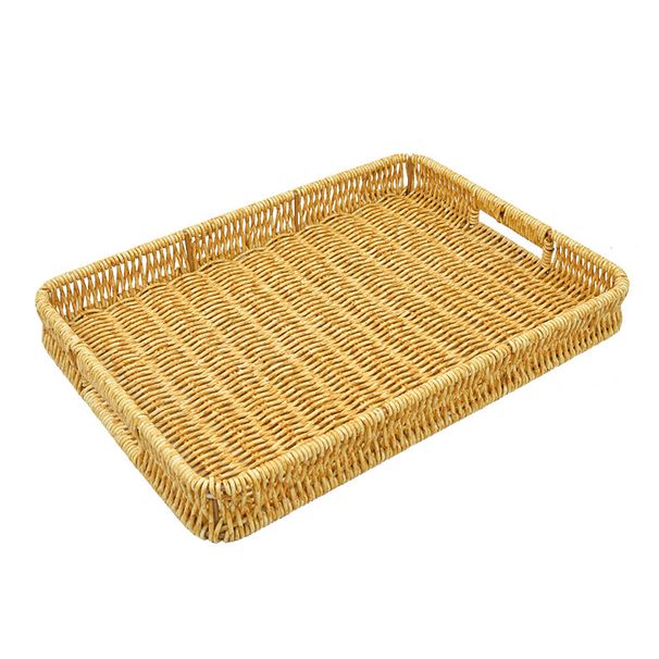 Vassoio in rattan, cestino per il pane intrecciato a mano, cestino per la frutta in rattan, cestino per la frutta in rattan_voghion.com