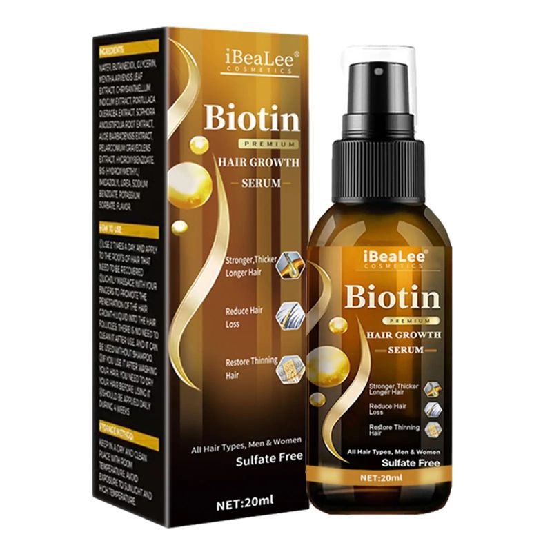20Ml Biotin Anti Loss Spray Hovedbundsbehandlingsprodukter Hurtigt voksende hårpleje æteriske olier til mænd_voghion.com