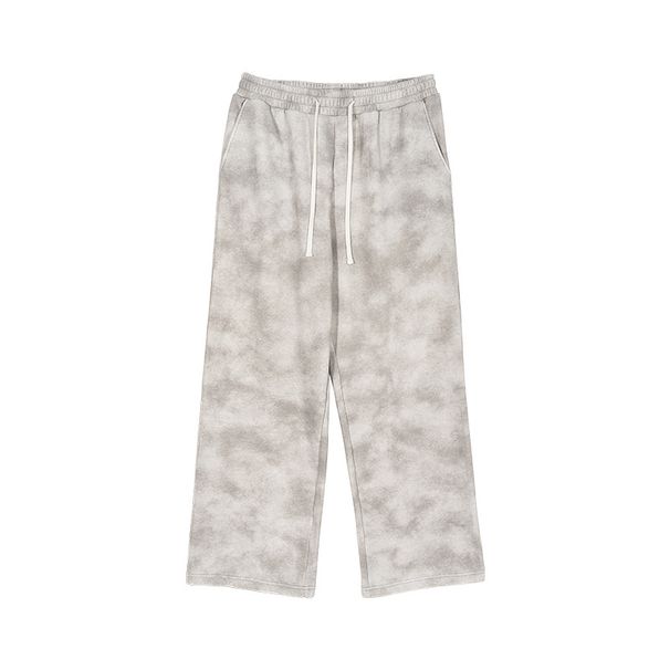 Men's Streetwear Cargo Pants – Oversized Fleece-Lined Sweatpants With Drawstring Waist (Heather Gray, S-XXL)_voghion.com