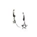 1 pz argento colore stella catena doppio foro orecchio acciaio inossidabile osso orecchio chiodo Y2K moda orecchini hottie per donne gioielli_voghion.com
