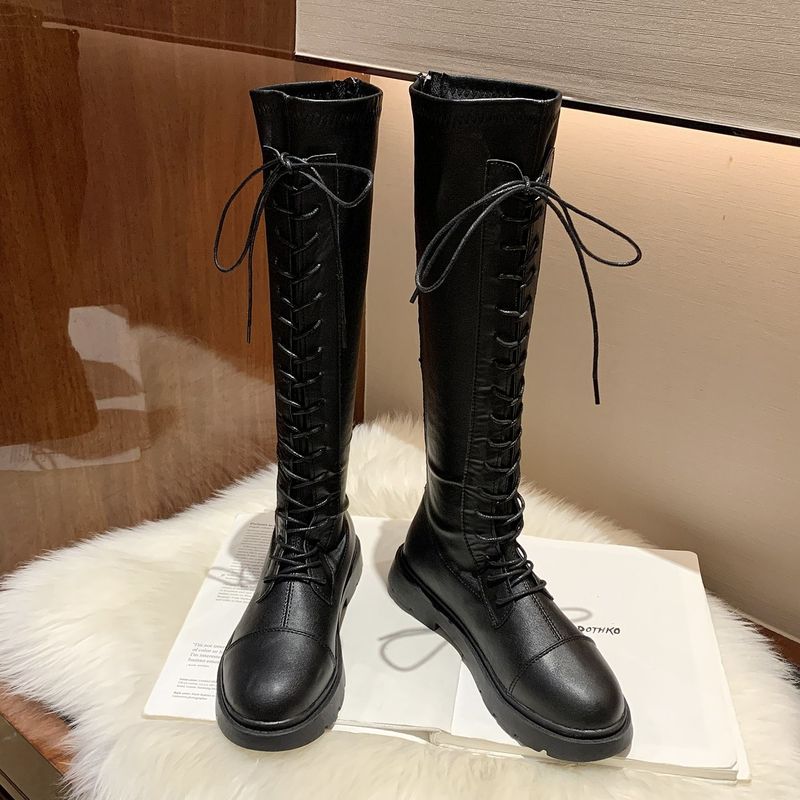 Long for women autumn winter Britih tyle new high tube back zipper not over the knee lim and mall knight_voghion.com